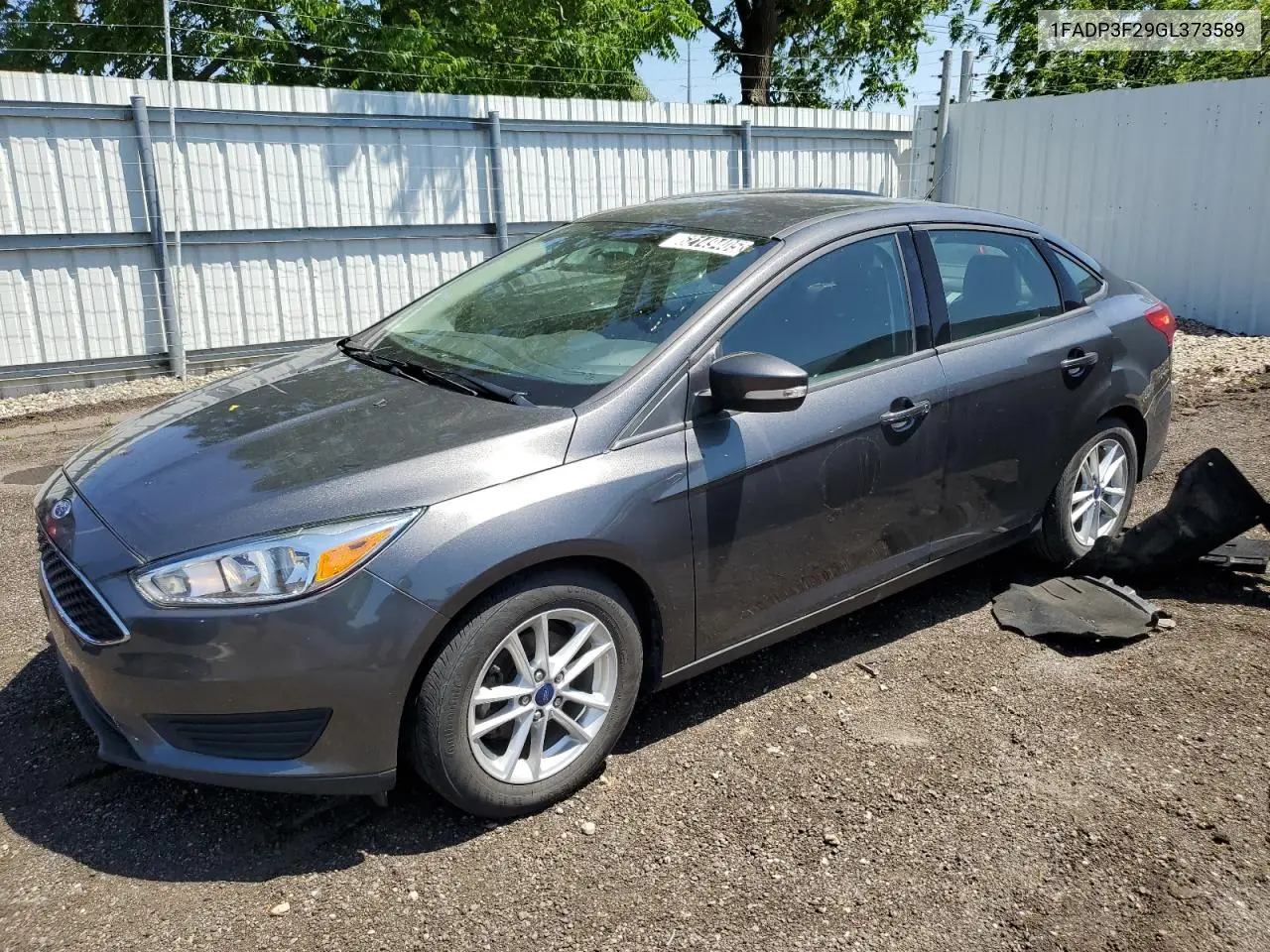 2016 Ford Focus Se VIN: 1FADP3F29GL373589 Lot: 62149405