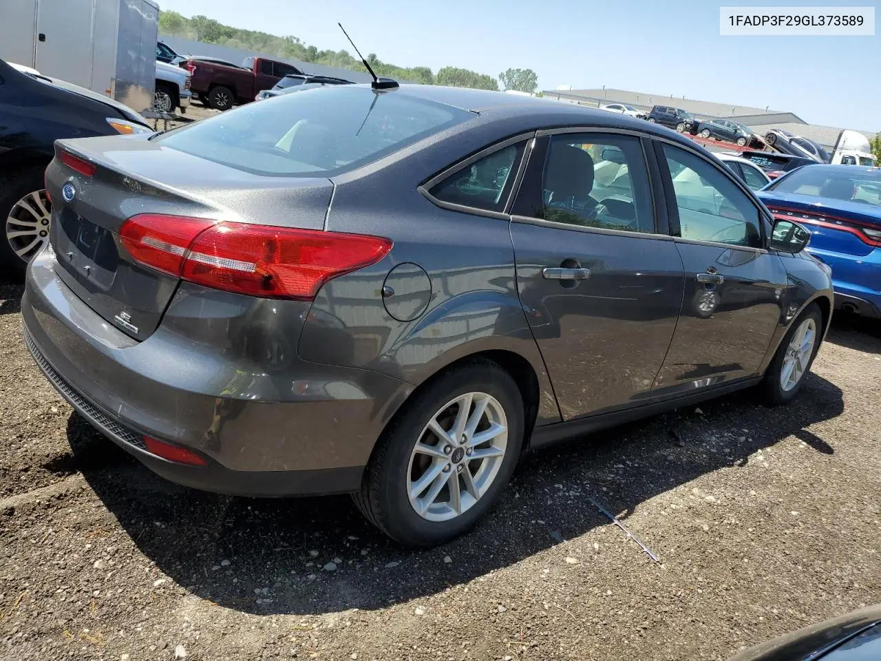 2016 Ford Focus Se VIN: 1FADP3F29GL373589 Lot: 62149405