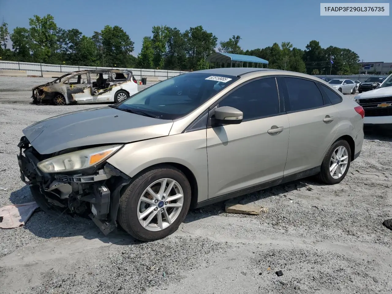 2016 Ford Focus Se VIN: 1FADP3F29GL376735 Lot: 62519985