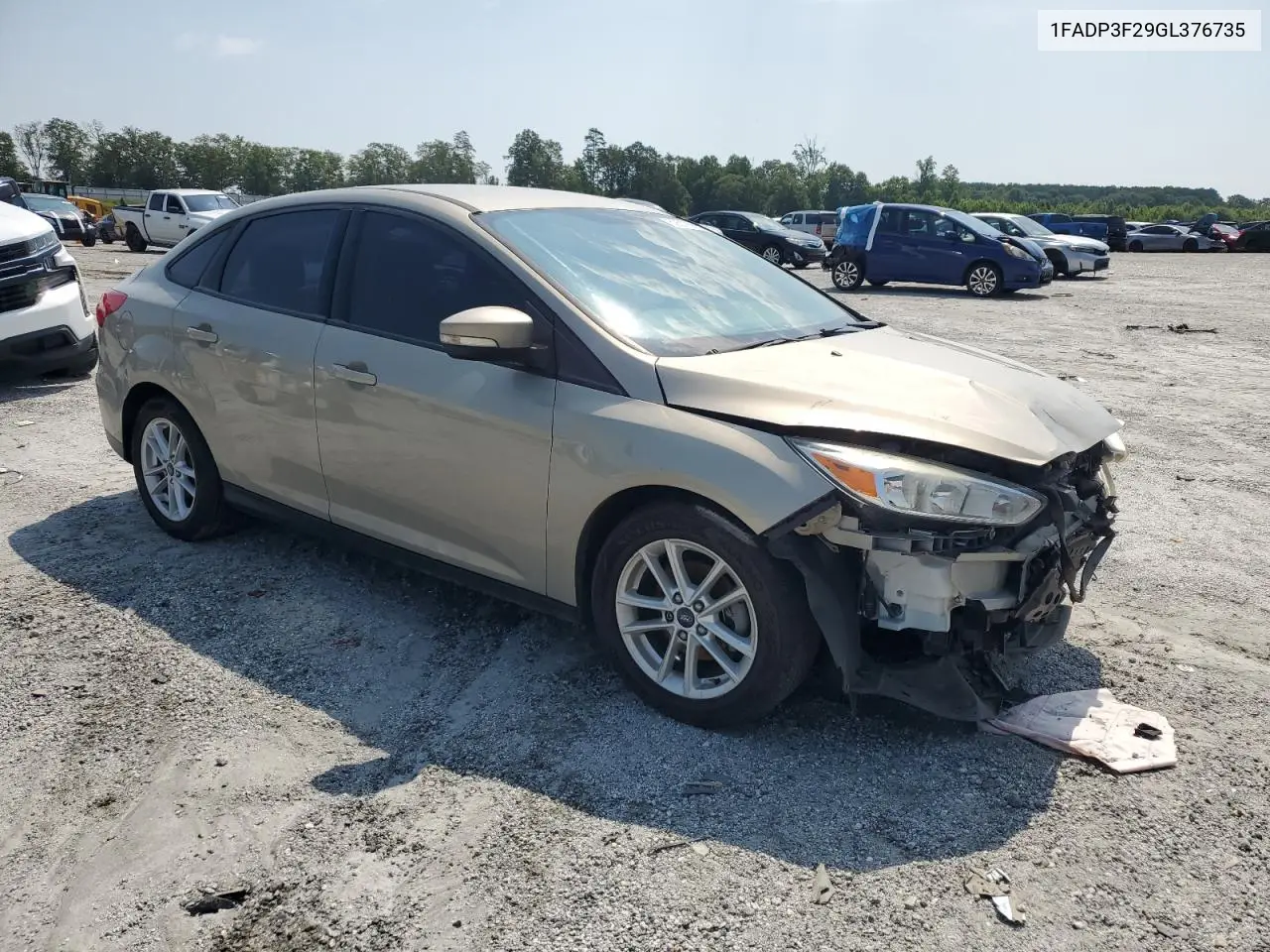 2016 Ford Focus Se VIN: 1FADP3F29GL376735 Lot: 62519985