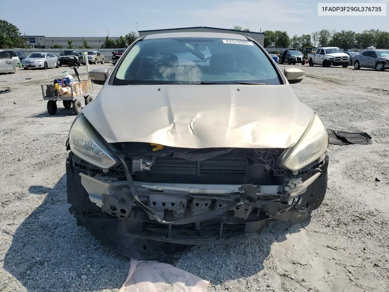 2016 Ford Focus Se VIN: 1FADP3F29GL376735 Lot: 62519985