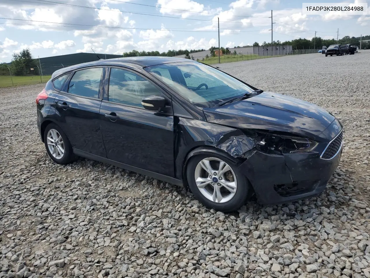 2016 Ford Focus Se VIN: 1FADP3K28GL284988 Lot: 62724885