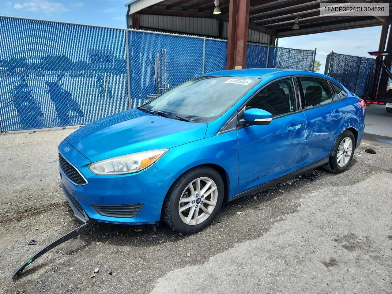 2016 Ford Focus Se VIN: 1FADP3F26GL304620 Lot: 62922065
