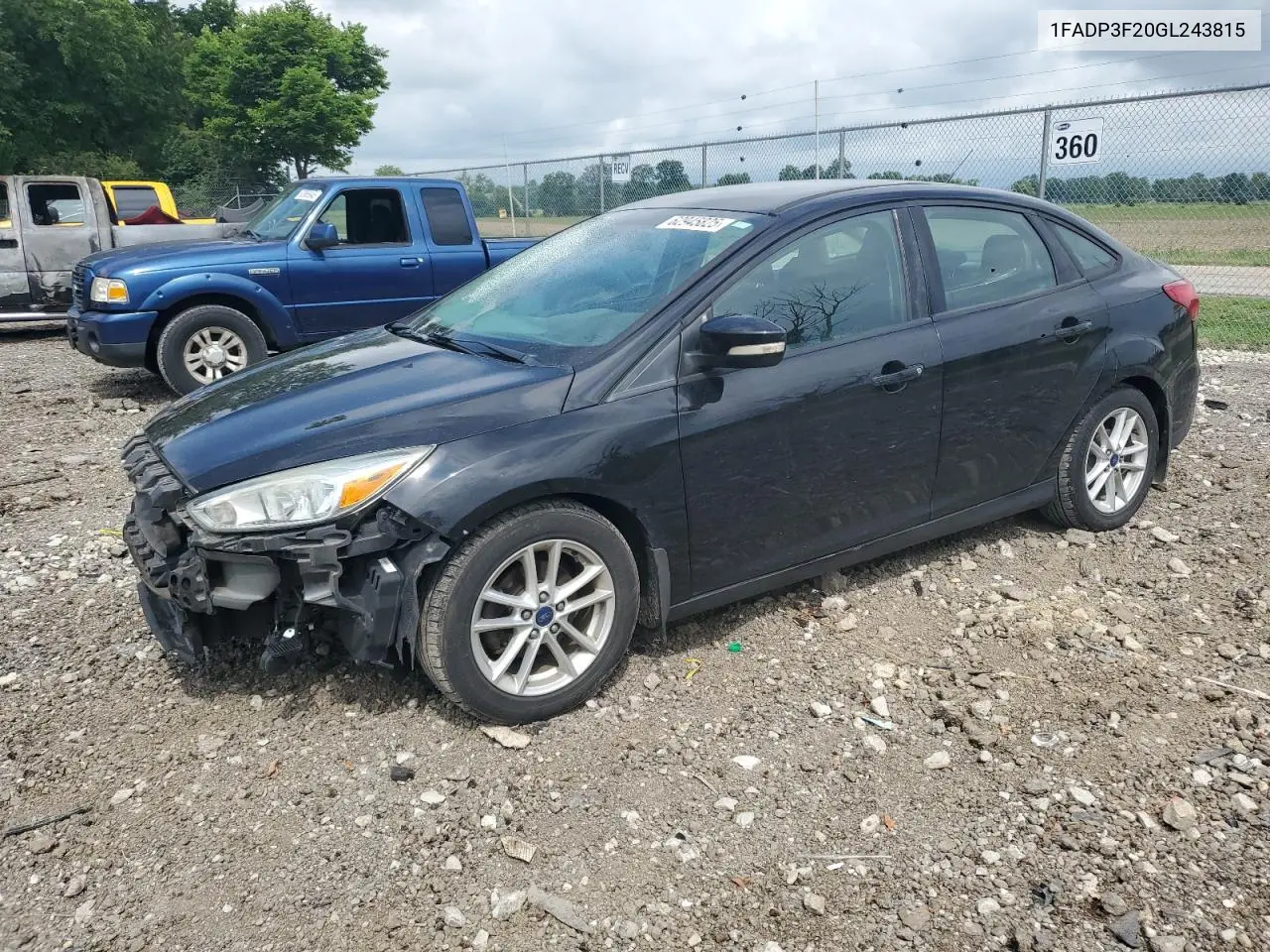 2016 Ford Focus Se VIN: 1FADP3F20GL243815 Lot: 62945825