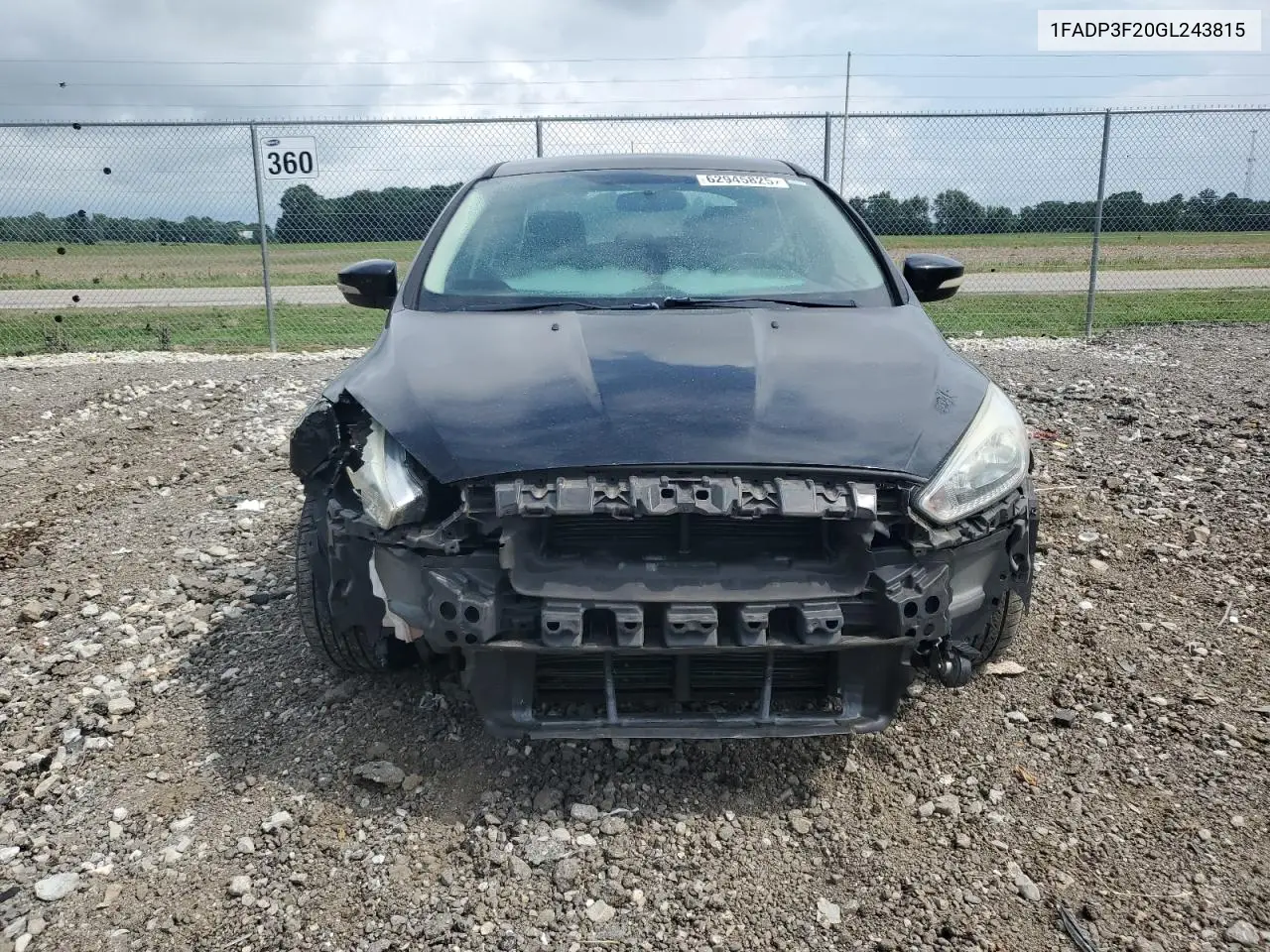 2016 Ford Focus Se VIN: 1FADP3F20GL243815 Lot: 62945825