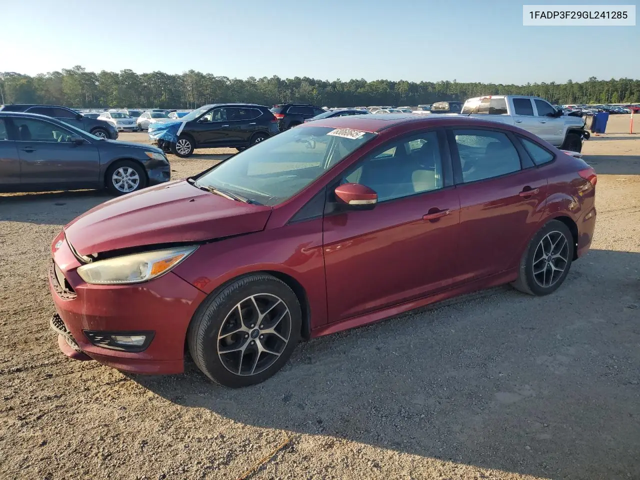 2016 Ford Focus Se VIN: 1FADP3F29GL241285 Lot: 63060645