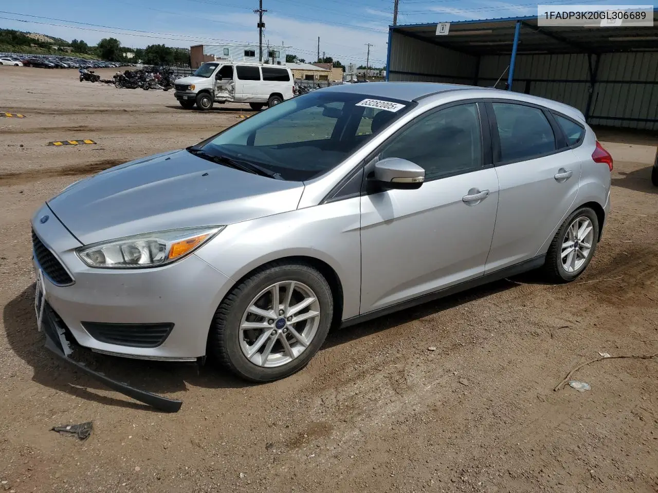 2016 Ford Focus Se VIN: 1FADP3K20GL306689 Lot: 63282005