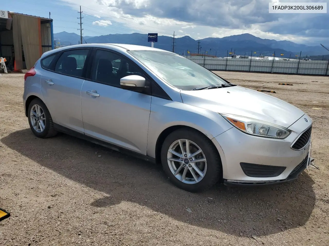 2016 Ford Focus Se VIN: 1FADP3K20GL306689 Lot: 63282005