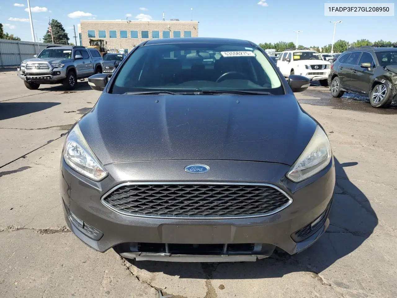 2016 Ford Focus Se VIN: 1FADP3F27GL208950 Lot: 63556275