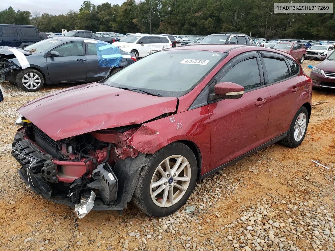 2017 Ford Focus Se VIN: 1FADP3K29HL317269 Lot: 42575335