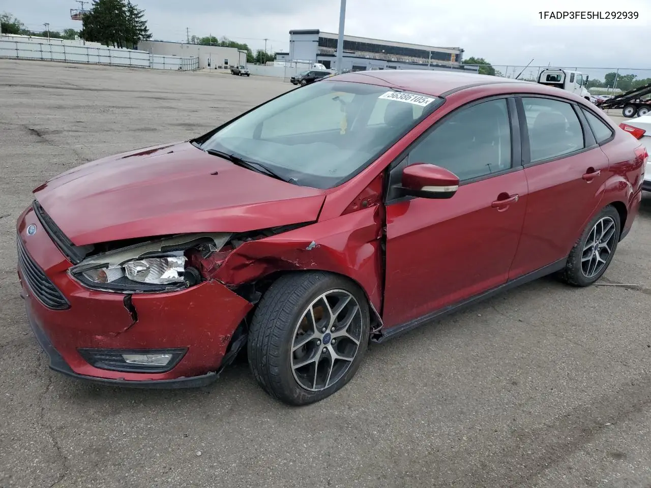 2017 Ford Focus Se VIN: 1FADP3FE5HL292939 Lot: 56386105