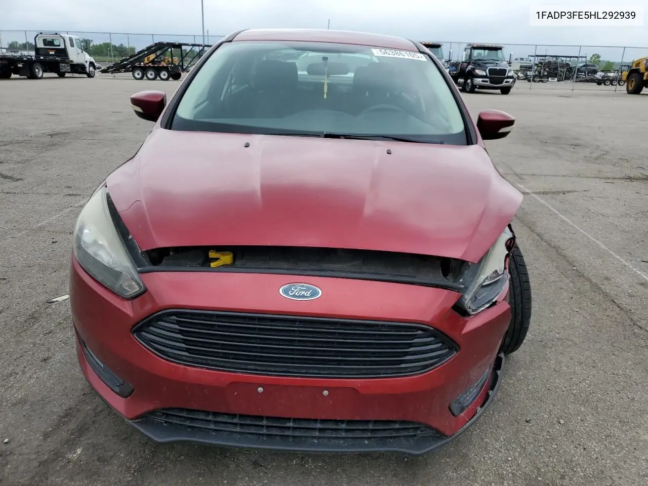 2017 Ford Focus Se VIN: 1FADP3FE5HL292939 Lot: 56386105