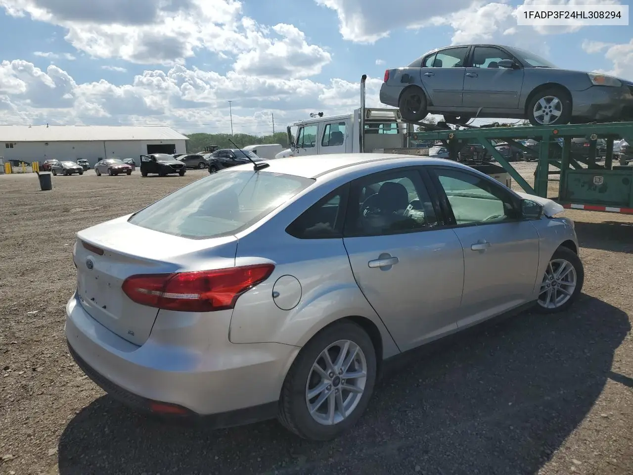 2017 Ford Focus Se VIN: 1FADP3F24HL308294 Lot: 56516265