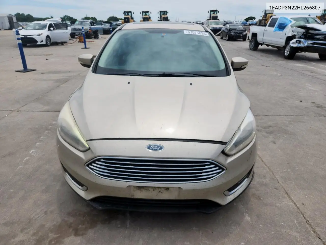 2017 Ford Focus Titanium VIN: 1FADP3N22HL266807 Lot: 57071635