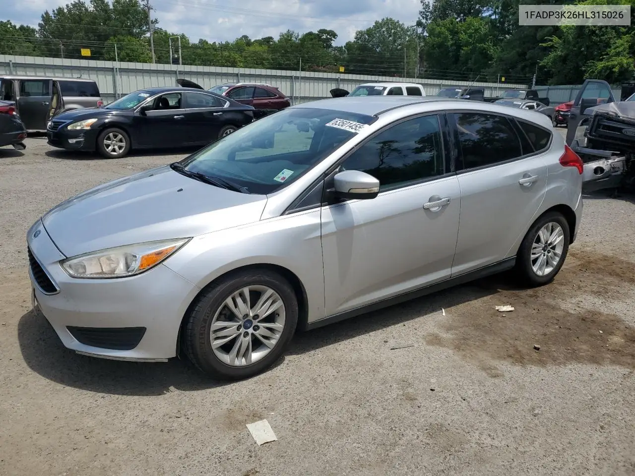 2017 Ford Focus Se VIN: 1FADP3K26HL315026 Lot: 63501455