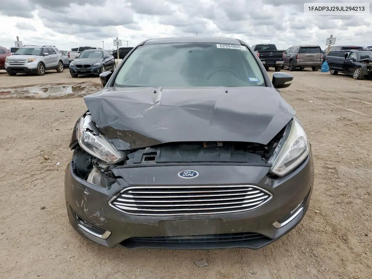 2018 Ford Focus Titanium VIN: 1FADP3J29JL294213 Lot: 62994865