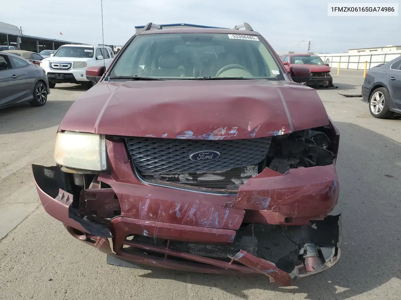 2005 Ford Freestyle Limited VIN: 1FMZK06165GA74986 Lot: 53398485