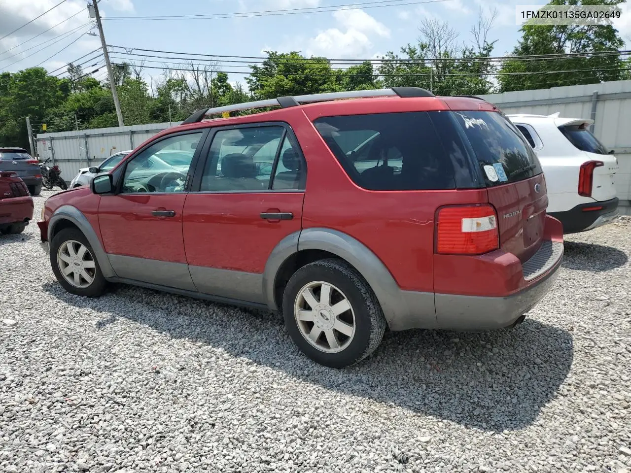 2005 Ford Freestyle Se VIN: 1FMZK01135GA02649 Lot: 61283605