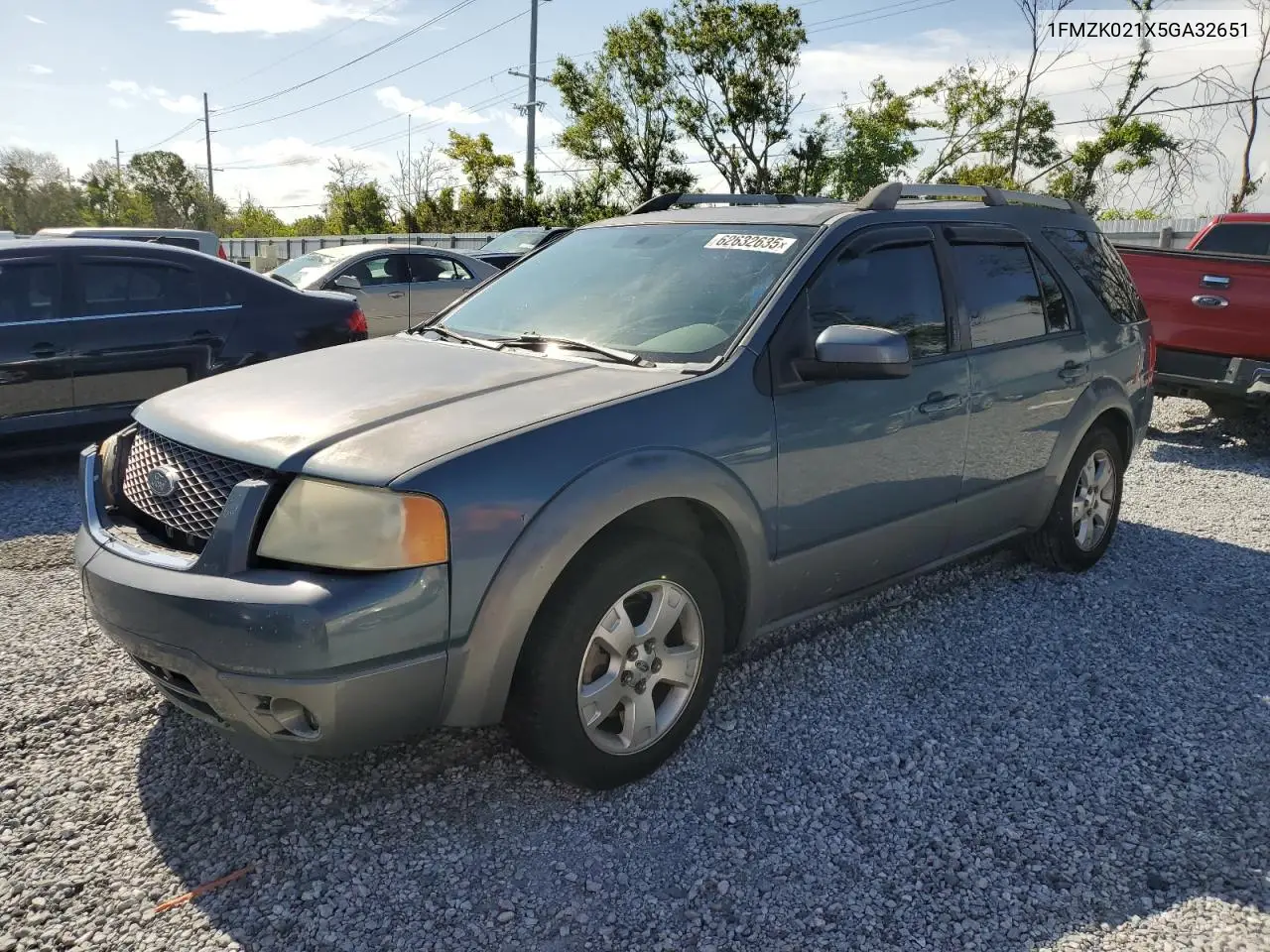 2005 Ford Freestyle Sel VIN: 1FMZK021X5GA32651 Lot: 62632635