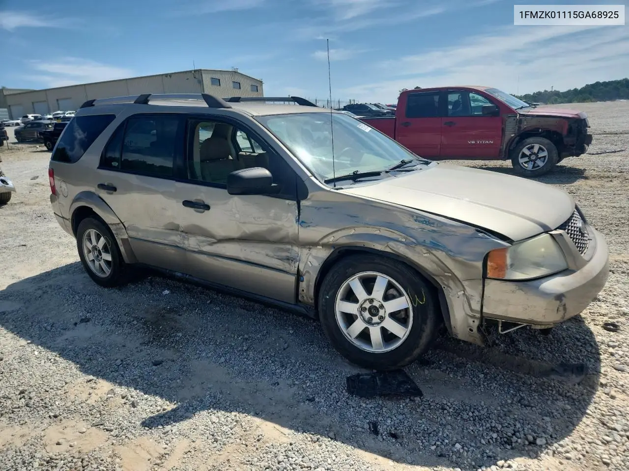 2005 Ford Freestyle Se VIN: 1FMZK01115GA68925 Lot: 63579865