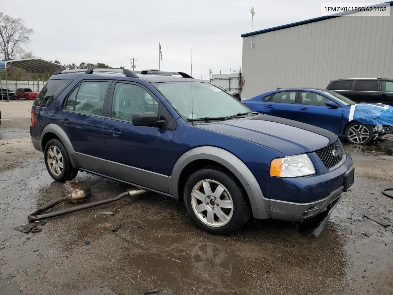 2005 Ford Freestyle Se VIN: 1FMZK04185GA25758 Lot: 87070884