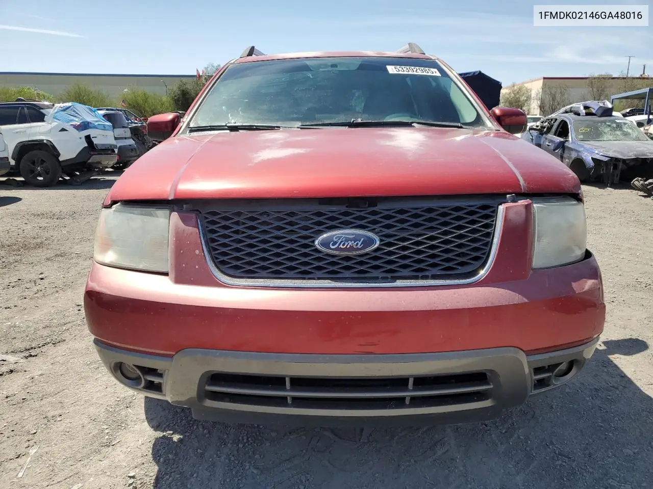 2006 Ford Freestyle Sel VIN: 1FMDK02146GA48016 Lot: 53392985