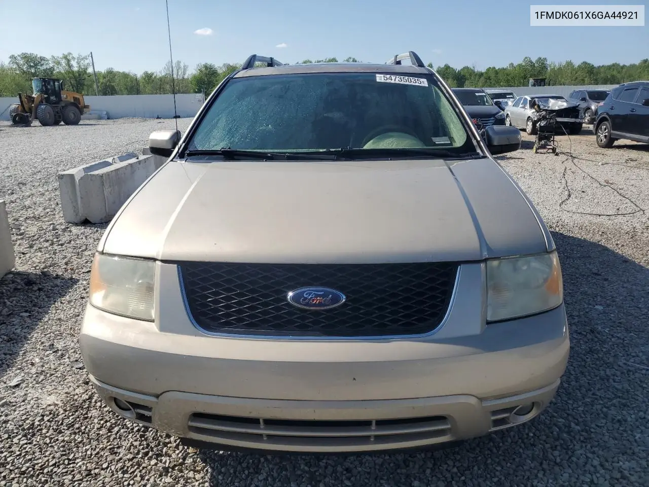 2006 Ford Freestyle Limited VIN: 1FMDK061X6GA44921 Lot: 54735035
