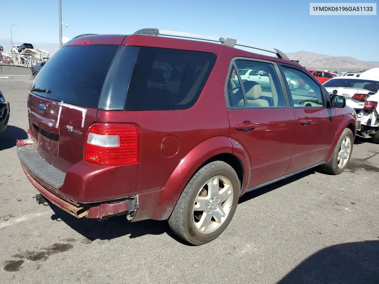 2006 Ford Freestyle Limited VIN: 1FMDK06196GA51133 Lot: 56150245
