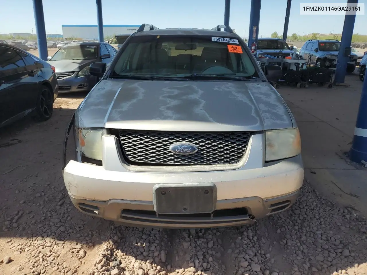 2006 Ford Freestyle Se VIN: 1FMZK01146GA29151 Lot: 58204255
