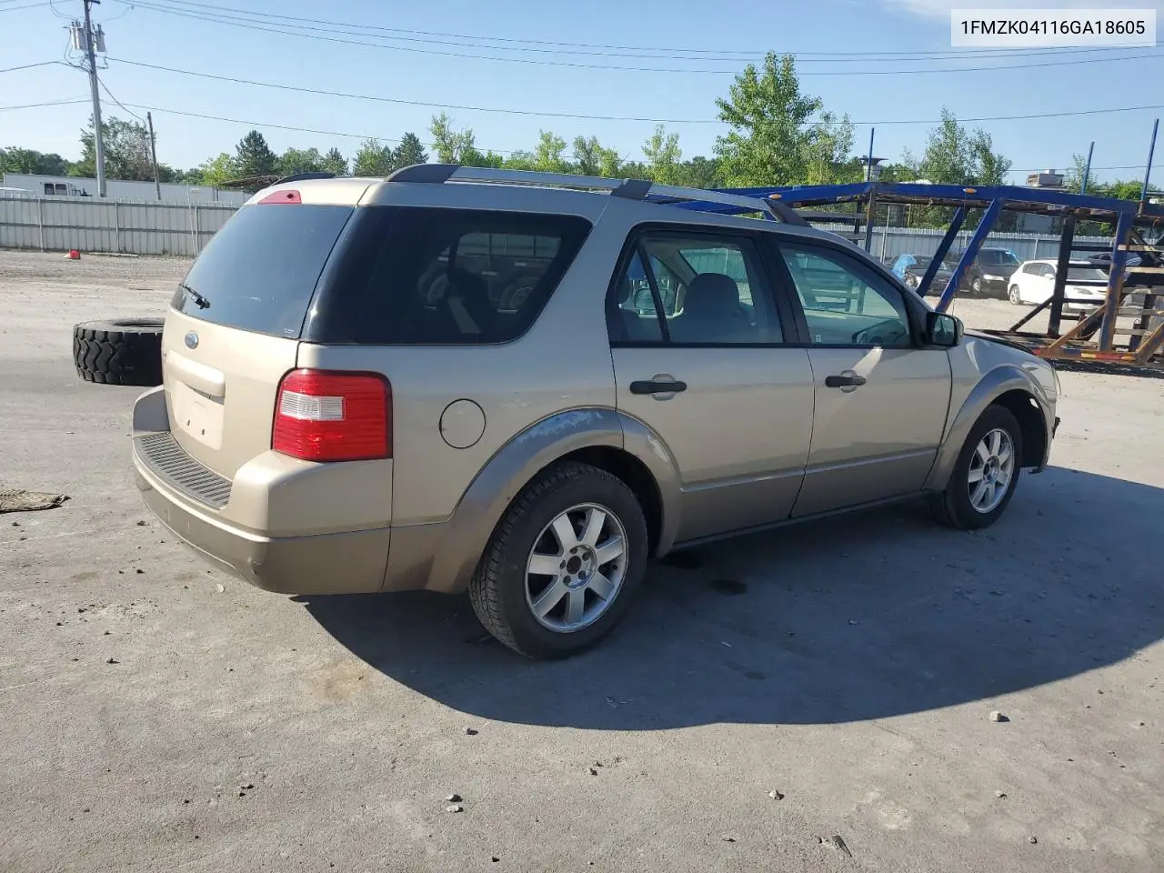 2006 Ford Freestyle Se VIN: 1FMZK04116GA18605 Lot: 62126605