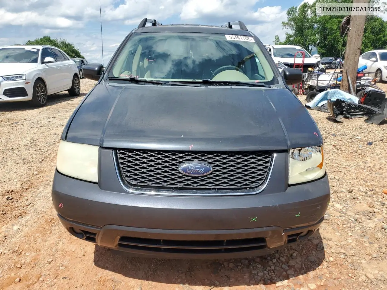 2007 Ford Freestyle Limited VIN: 1FMZK03107GA11356 Lot: 55461705