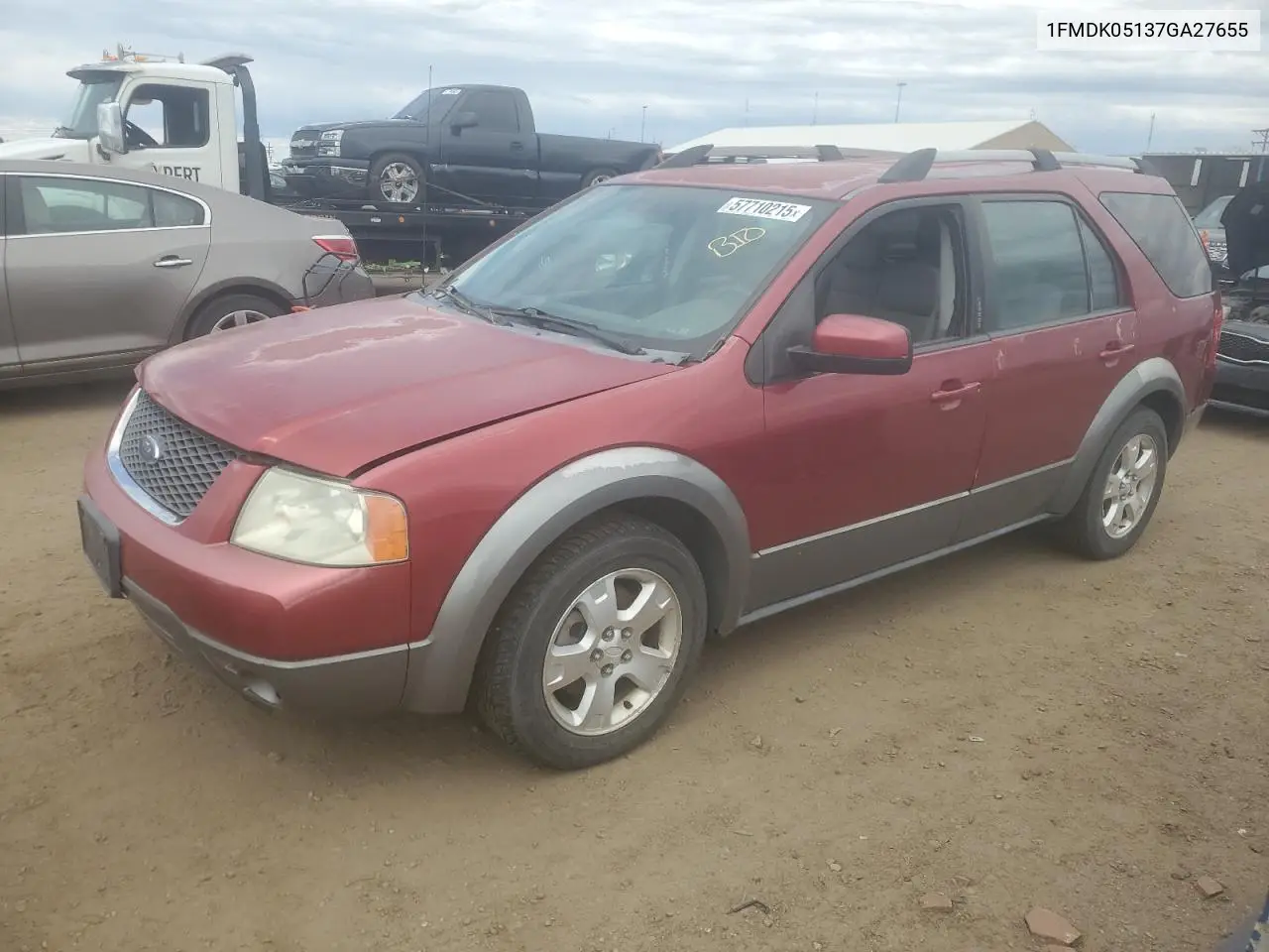 2007 Ford Freestyle Sel VIN: 1FMDK05137GA27655 Lot: 57710215