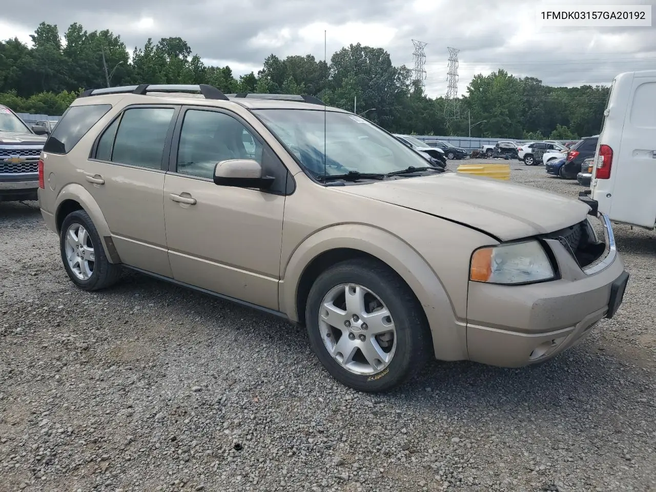 2007 Ford Freestyle Limited VIN: 1FMDK03157GA20192 Lot: 58972815