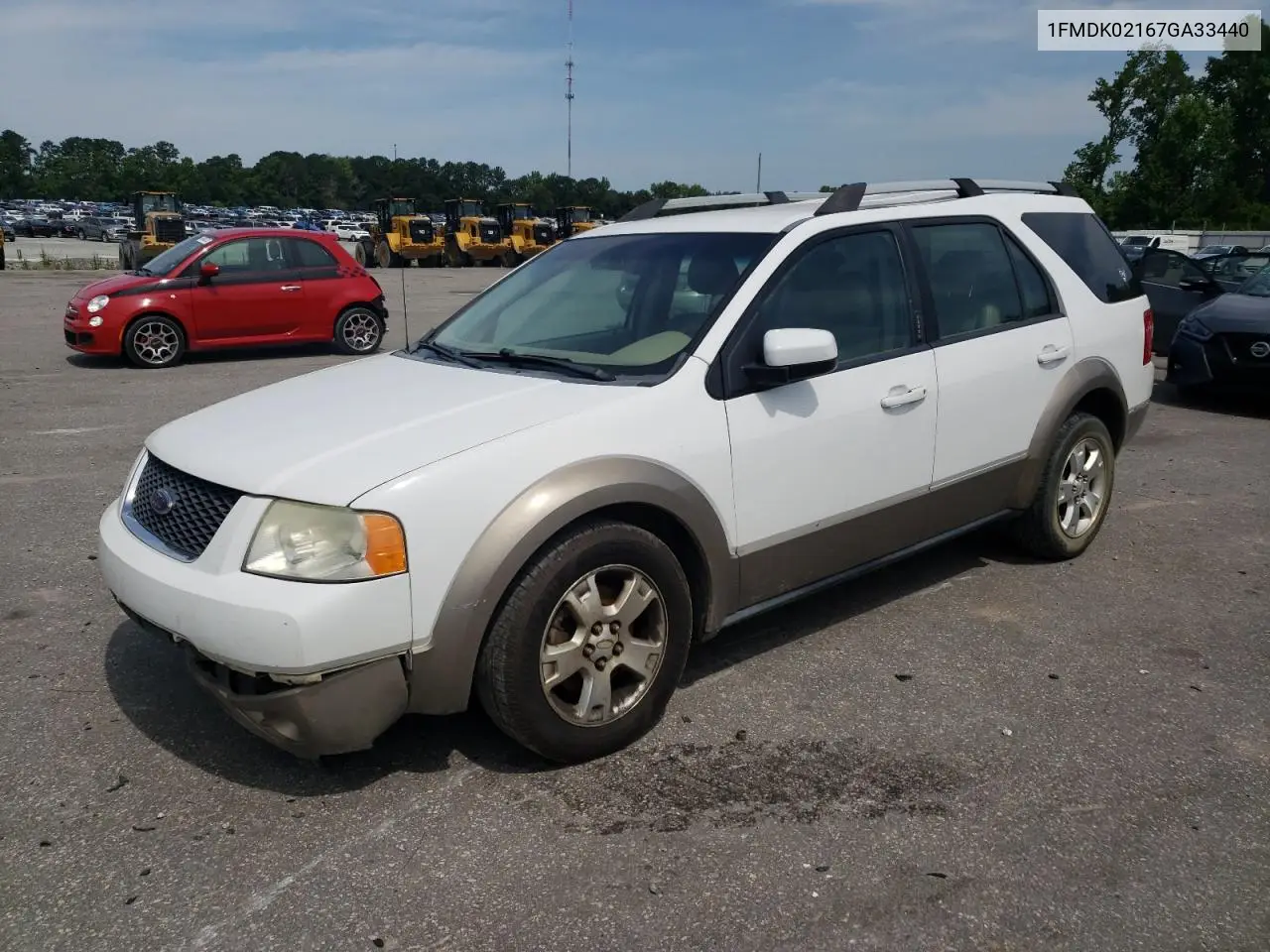 2007 Ford Freestyle Sel VIN: 1FMDK02167GA33440 Lot: 60664095