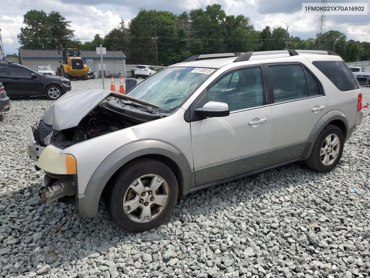 2007 Ford Freestyle Sel VIN: 1FMDK021X7GA16902 Lot: 61193015