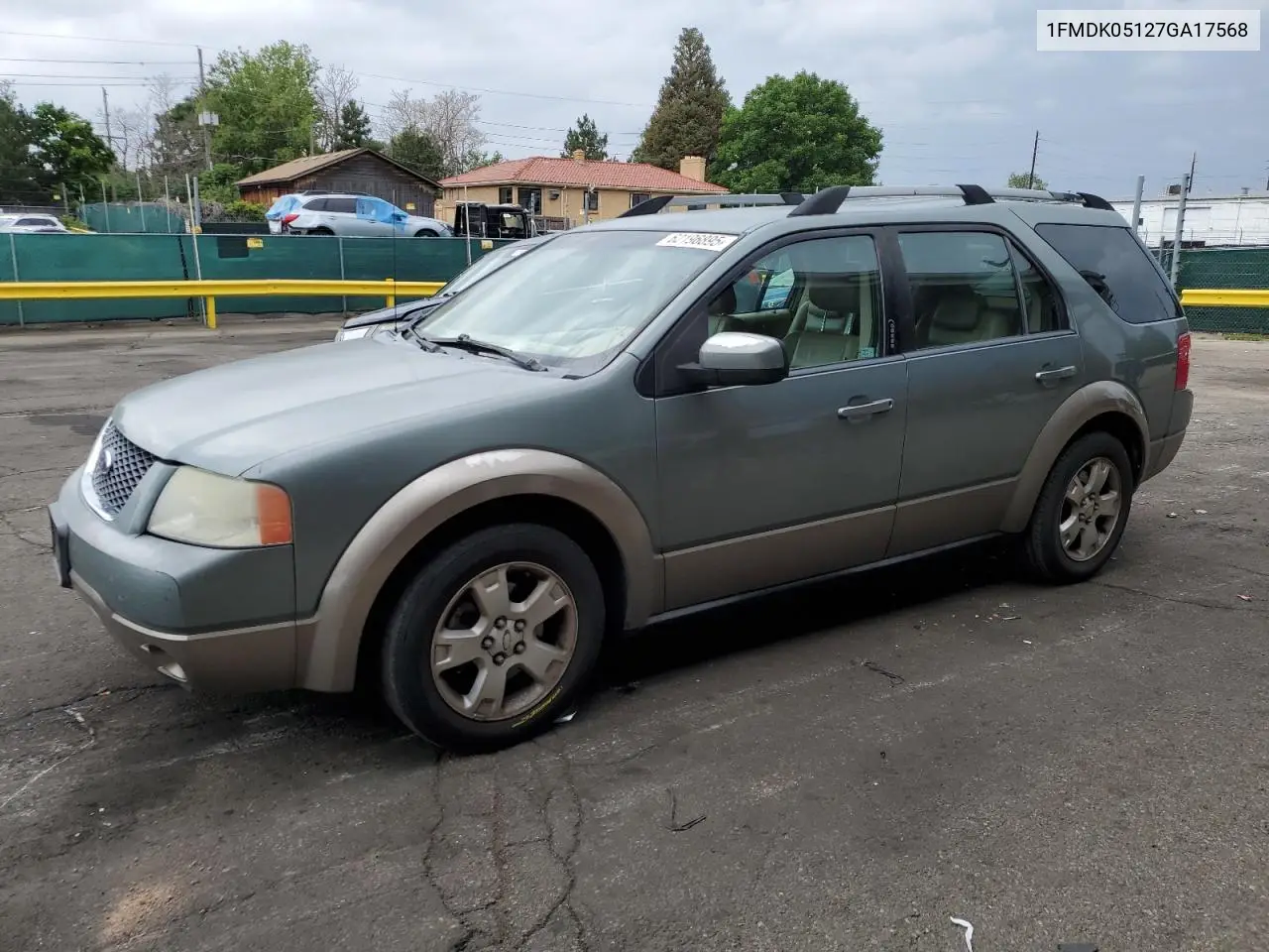 2007 Ford Freestyle Sel VIN: 1FMDK05127GA17568 Lot: 62196895