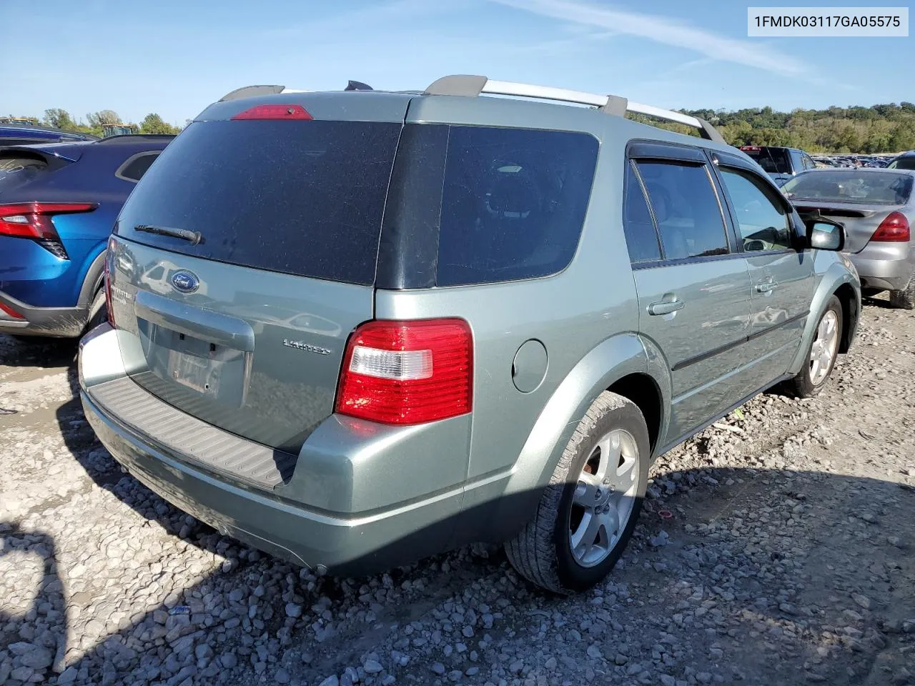 2007 Ford Freestyle Limited VIN: 1FMDK03117GA05575 Lot: 73992834