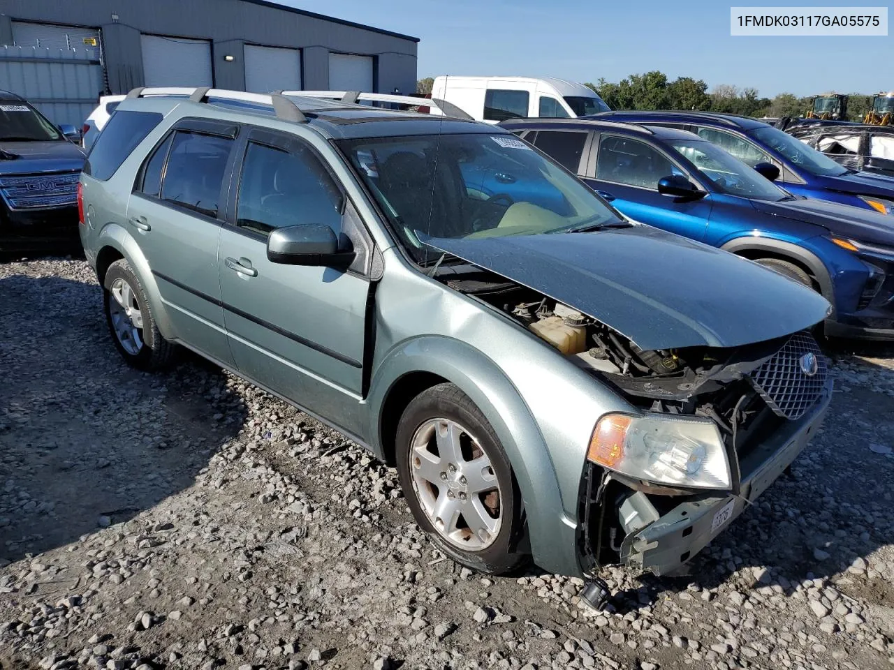 2007 Ford Freestyle Limited VIN: 1FMDK03117GA05575 Lot: 73992834