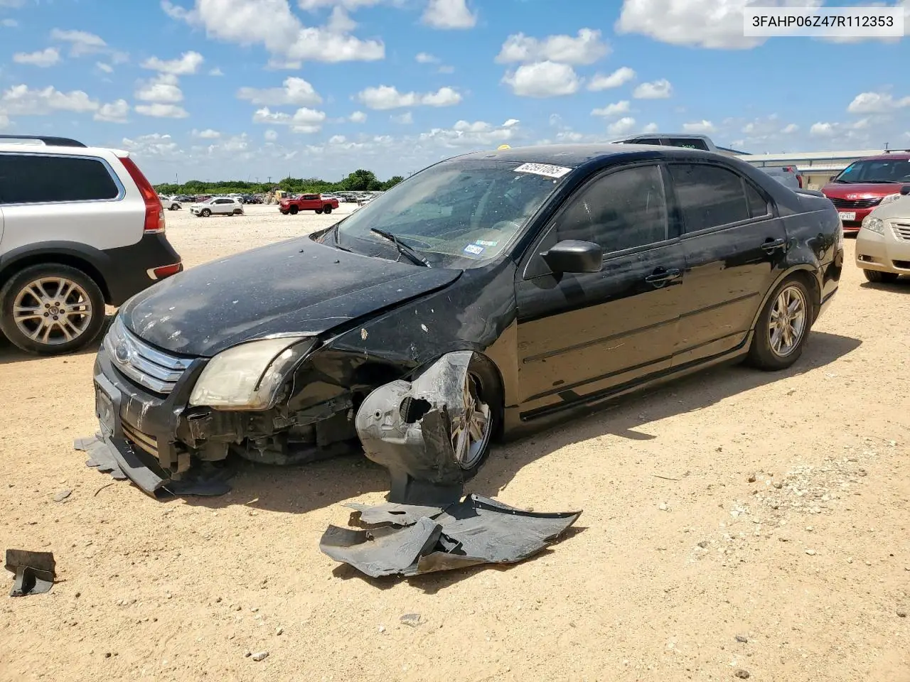 2007 Ford Fusion S VIN: 3FAHP06Z47R112353 Lot: 62591065
