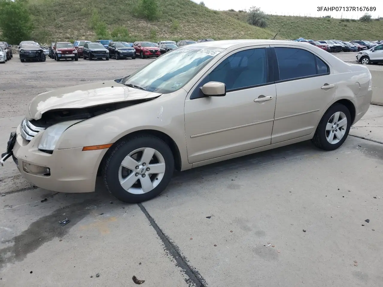2007 Ford Fusion Se VIN: 3FAHP07137R167689 Lot: 62786215