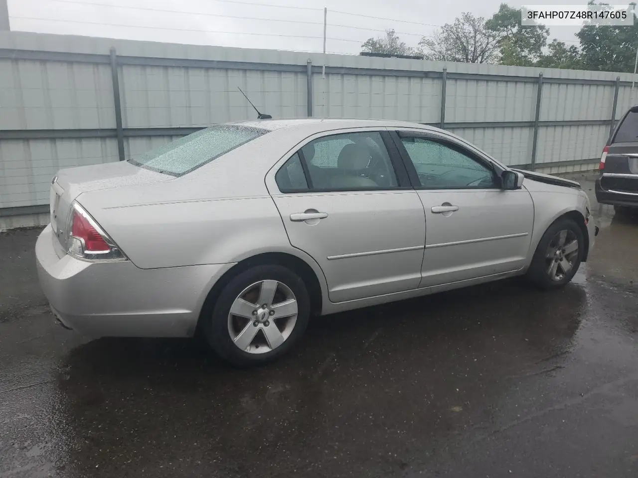 2008 Ford Fusion Se VIN: 3FAHP07Z48R147605 Lot: 56885865