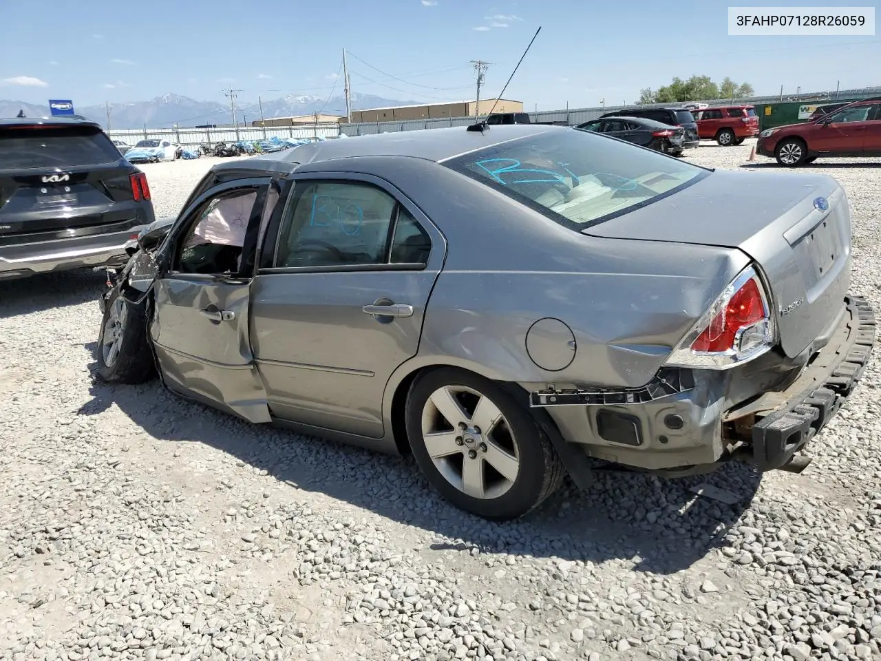 2008 Ford Fusion Se VIN: 3FAHP07128R26059 Lot: 61733145