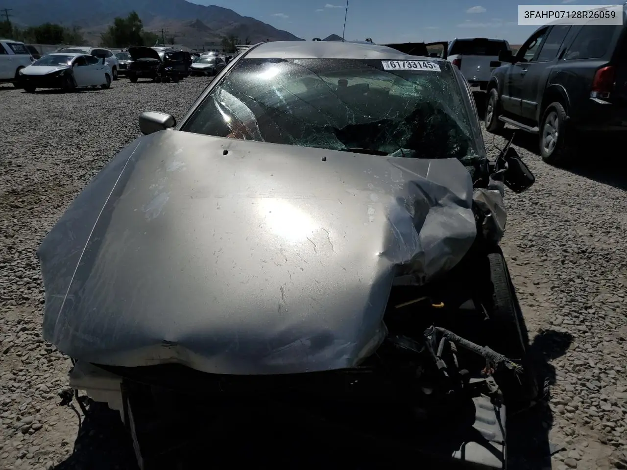 2008 Ford Fusion Se VIN: 3FAHP07128R26059 Lot: 61733145