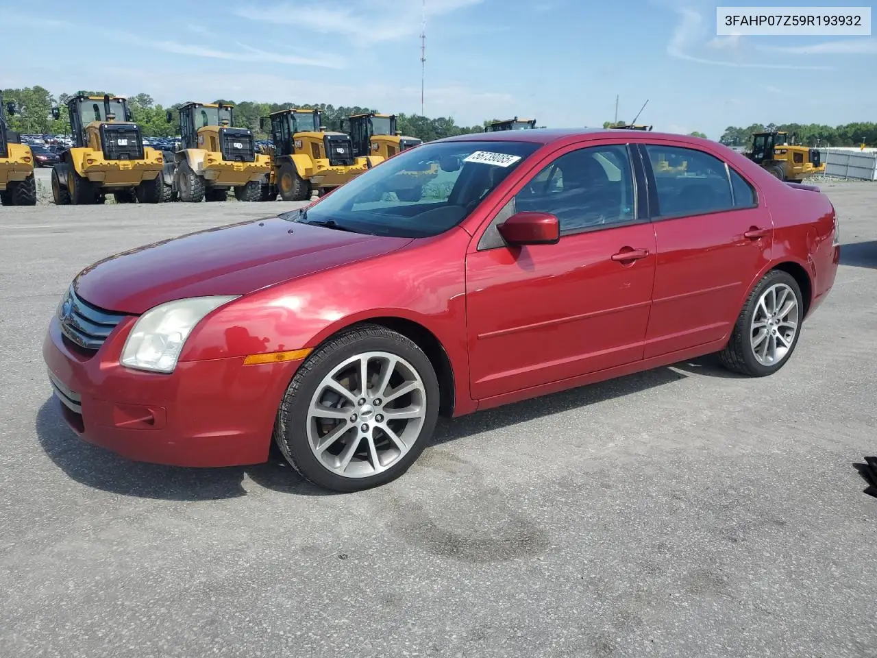 2009 Ford Fusion Se VIN: 3FAHP07Z59R193932 Lot: 56739085