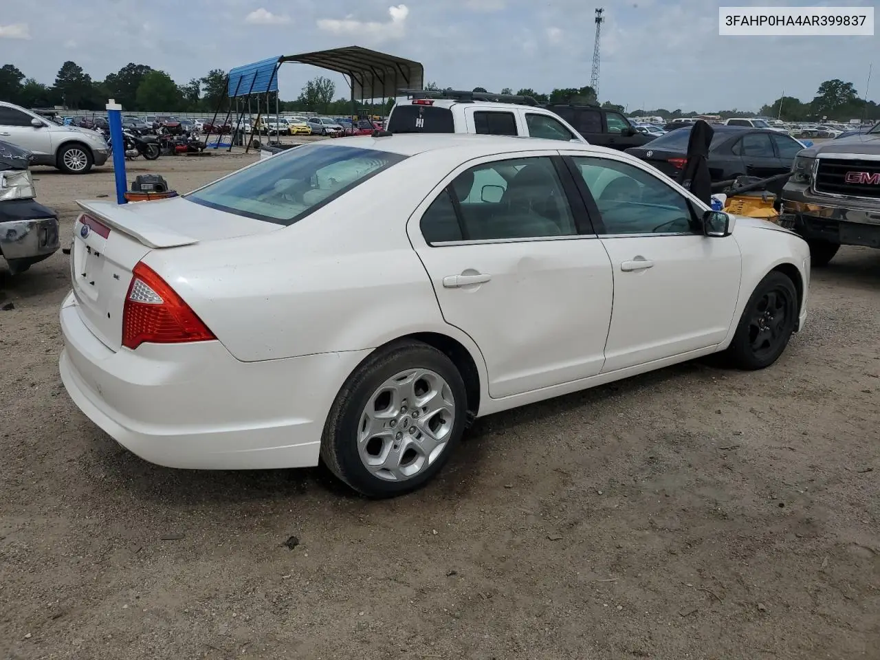 2010 Ford Fusion Se VIN: 3FAHP0HA4AR399837 Lot: 55931035