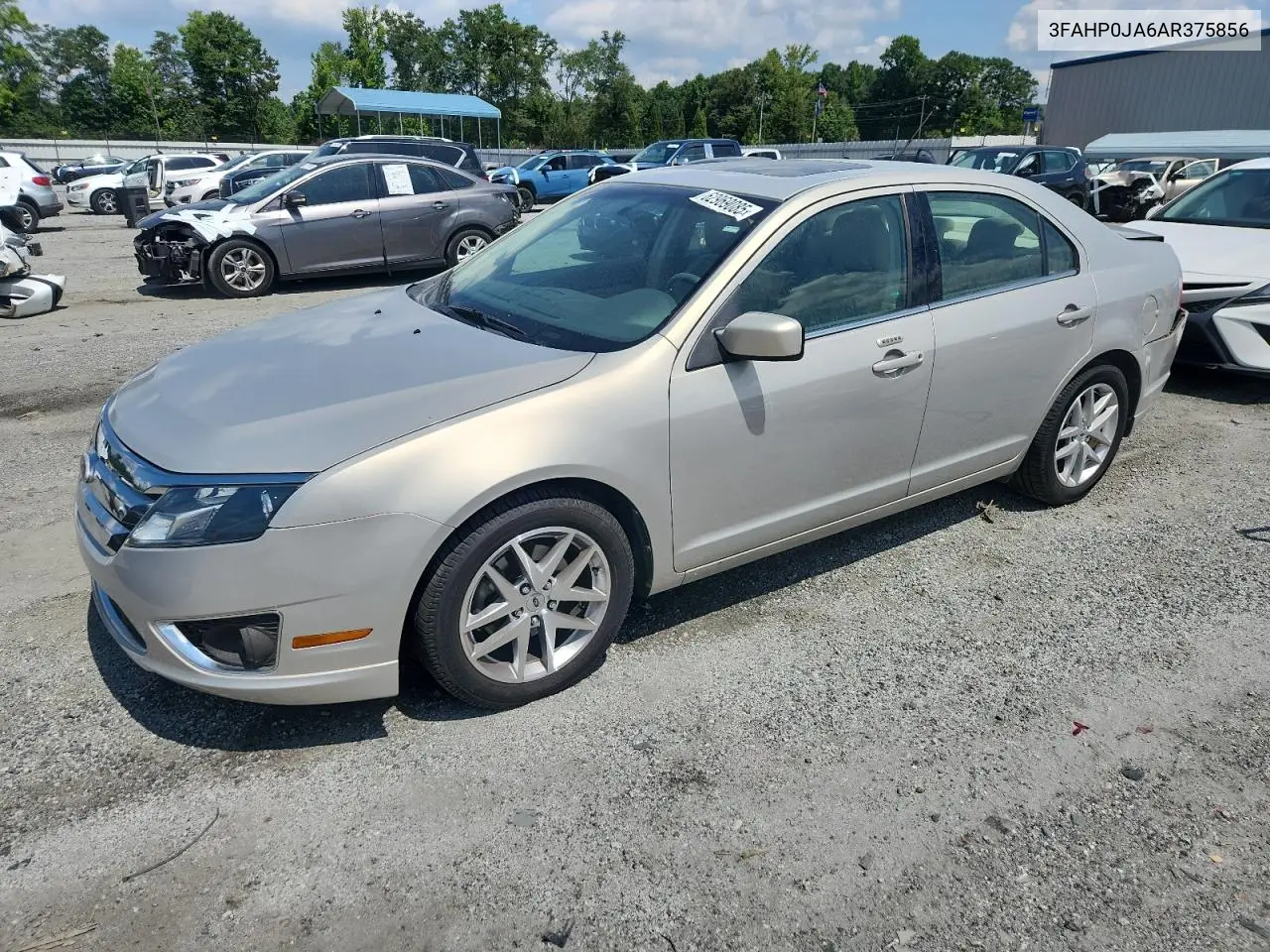 2010 Ford Fusion Sel VIN: 3FAHP0JA6AR375856 Lot: 62969085