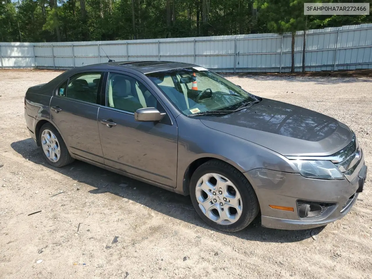 2010 Ford Fusion Se VIN: 3FAHP0HA7AR272466 Lot: 63073015