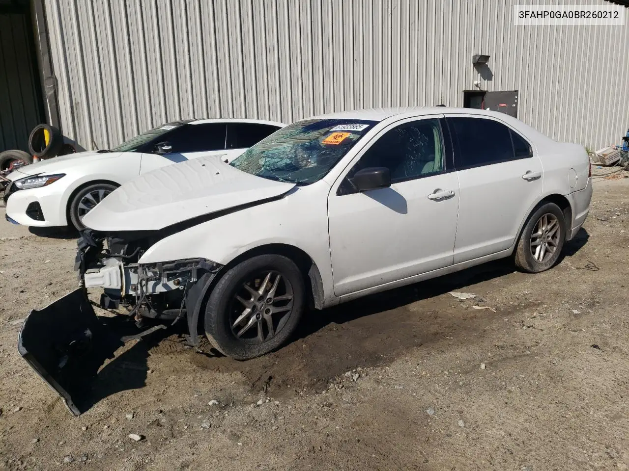 2011 Ford Fusion S VIN: 3FAHP0GA0BR260212 Lot: 61933865