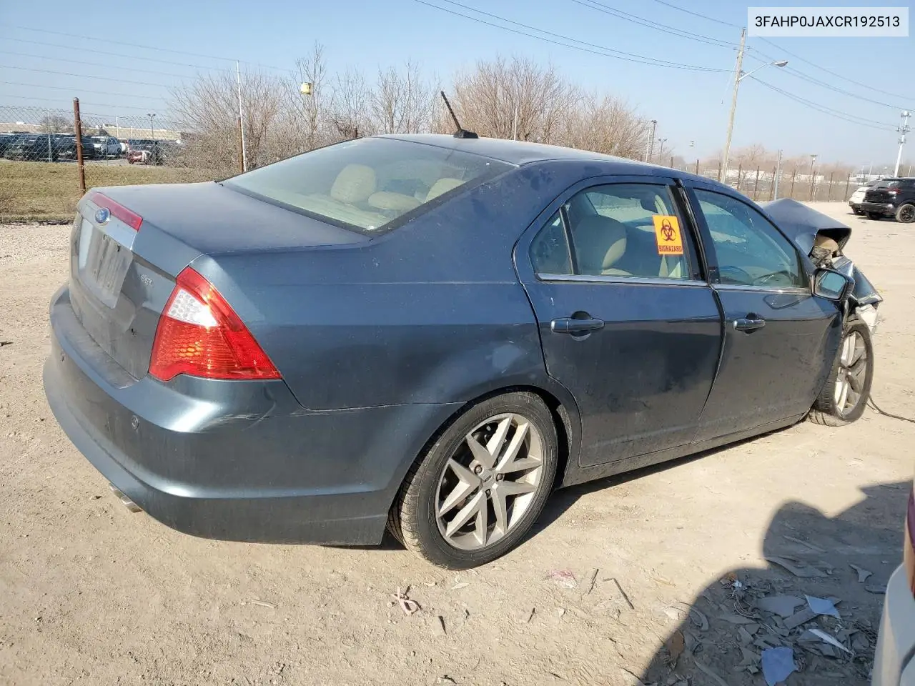 2012 Ford Fusion Sel VIN: 3FAHP0JAXCR192513 Lot: 48873205