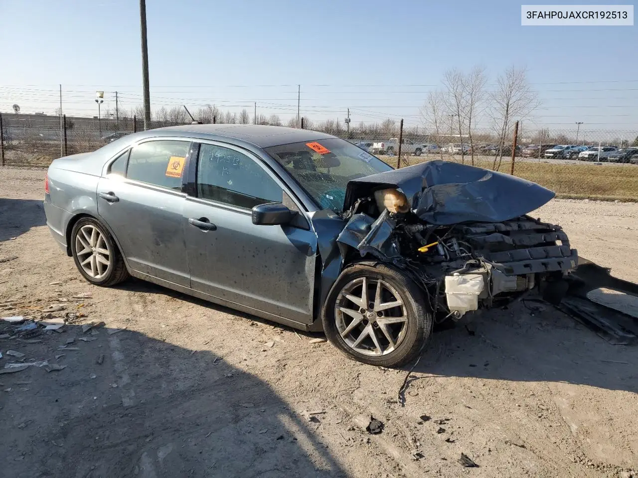 2012 Ford Fusion Sel VIN: 3FAHP0JAXCR192513 Lot: 48873205